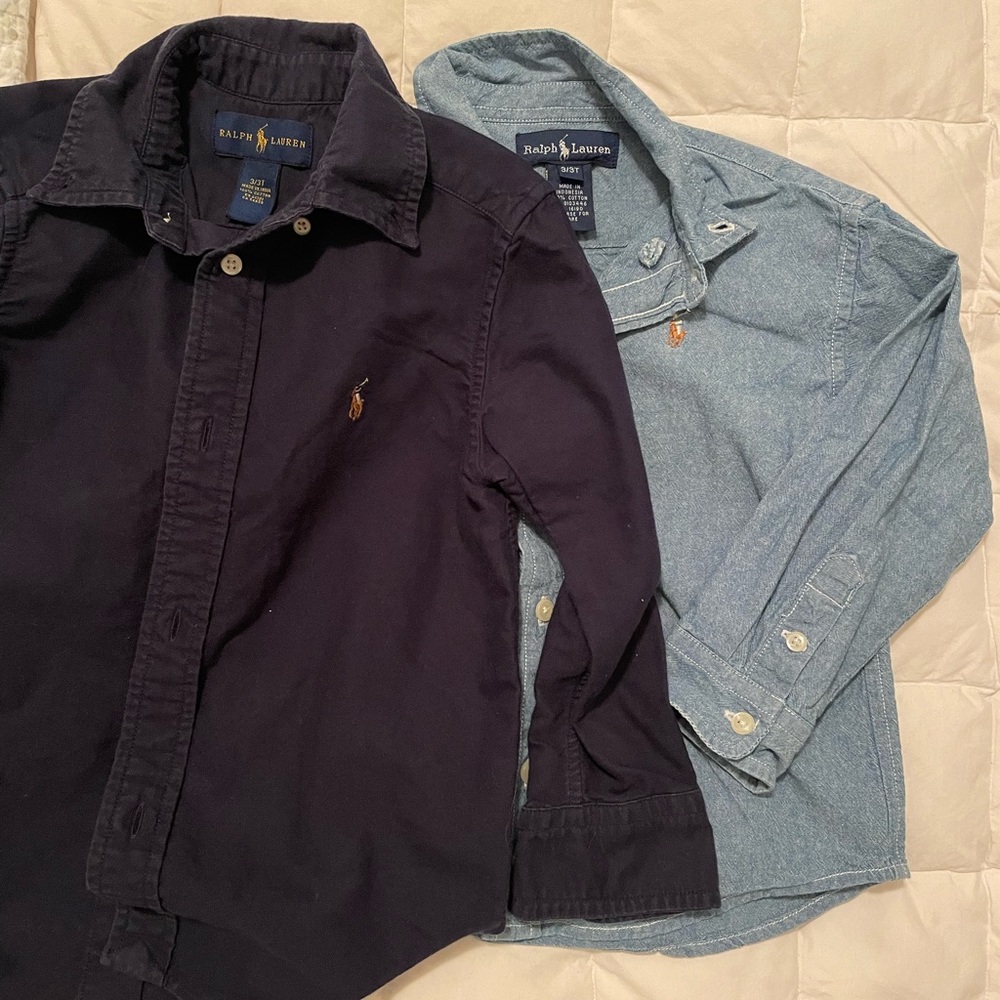 Two Polo 3T Toddler Boy Button Ups